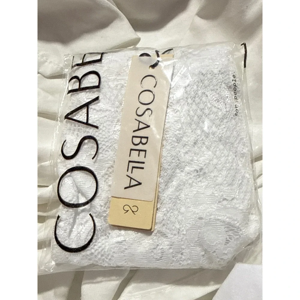 Cosabella Never Say Never White Lace G-String Luxury Italian Intimates L